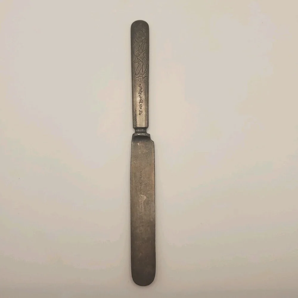 Antique Stratford Silver Plate Skippy Comic Character Butter Knife Spreader 30's